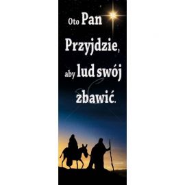 Baner Bożonarodzeniowy - Oto Pan Przyjdzie aby lud swój zbawić - Adwent