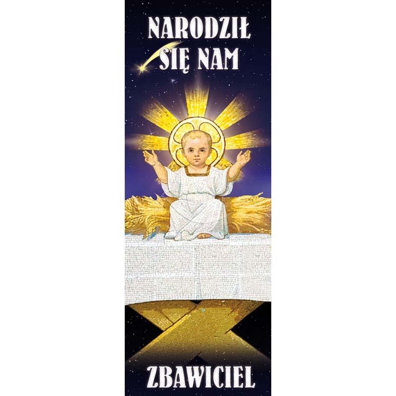 Baner Bożonarodzeniowy - Narodził się nam zbawiciel - Boże Narodzenie - Nowość