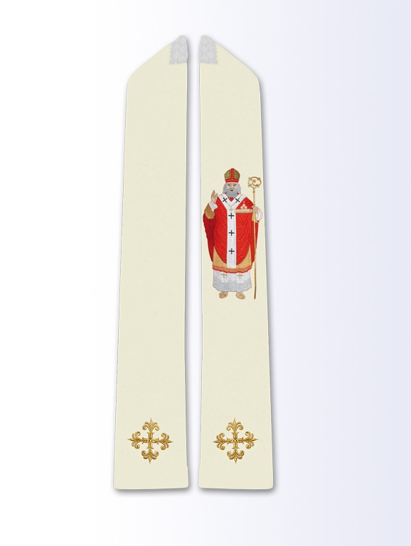 Stuła z wizerunkiem św. Mikołaj - Z POSTACIAMI - Nowość