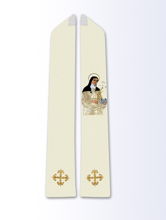 Stuła z wizerunkiem św. Klara - Z POSTACIAMI - Nowość