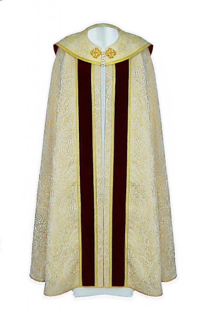 Kapa liturgiczna haftowana (30) - KAPY LITURGICZNE - zdjęcie 3 - Kapa liturgiczna haftowana (30)