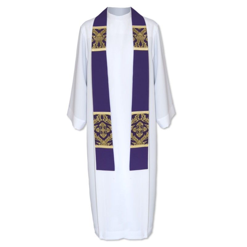 Stuła kapłańska fioletowa (43) - EUCHARYSTYCZNE - Stuła kapłańska fioletowa (43)