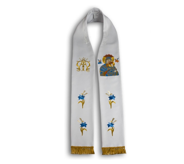 Stuła kapłańska - MB Nieustającej Pomocy (14) - Z POSTACIAMI - zdjęcie 2 - Stuła kapłańska - MB Nieustającej Pomocy (14)