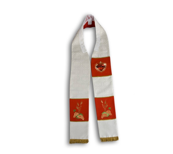 Stuła kapłańska - Serce Pana Jezusa - Z POSTACIAMI - Nowość