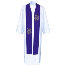 Stuła kapłańska Alfa i Omega - haftowana (4) - EUCHARYSTYCZNE - zdjęcie 2 - Stuła kapłańska Alfa i Omega - haftowana (4)