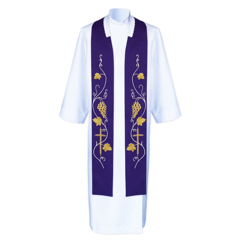 Stuła kapłańska haftowana - koncelebra (2) - KONCELEBRA - zdjęcie 2 - Stuła kapłańska haftowana - koncelebra (2)