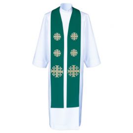 Stuła kapłańska do koncelebry - Krzyże Jerozolimskie (8) - KONCELEBRA