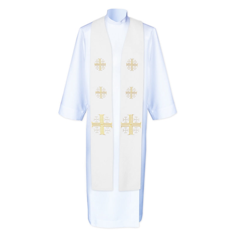 Stuła kapłańska do koncelebry - Krzyże Jerozolimskie (8) - KONCELEBRA - zdjęcie 3 - Stuła kapłańska do koncelebry - Krzyże Jerozolimskie (8)