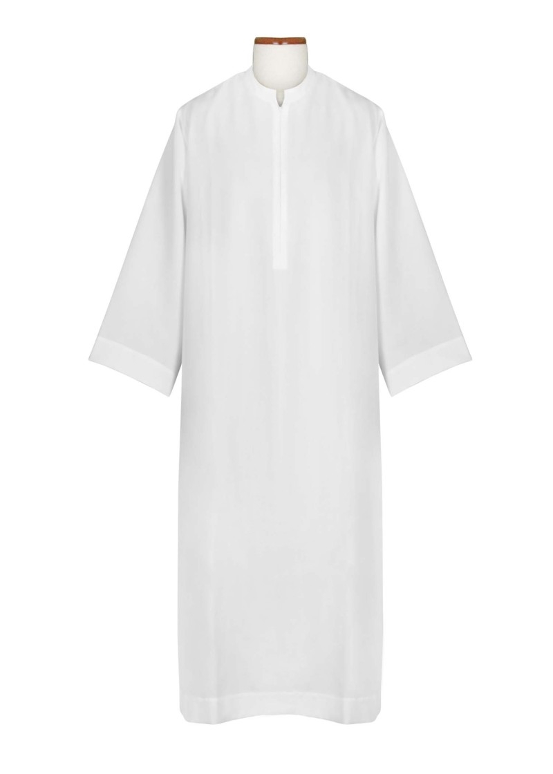 Alba kapłańska - gładka, zamek - KOMŻE I ALBY  KAPŁAŃSKIE - Nowość