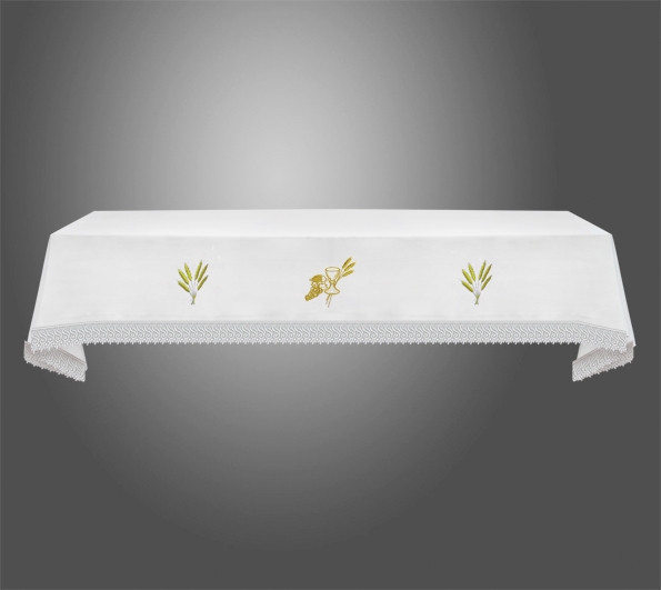 Obrus ołtarzowy haftowany - Kielich, kłosy - OBRUSY OŁTARZOWE - Nowość
