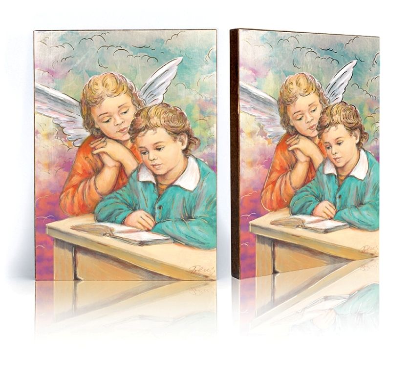 Ikona Anioł Stróż - uczący się (39) - Chrzest Święty - Nowość