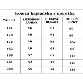 Komża kapłańska lniana - fioletowa wstawka - KOMŻE I ALBY  KAPŁAŃSKIE - zdjęcie 2 - Komża kapłańska lniana - fioletowa wstawka