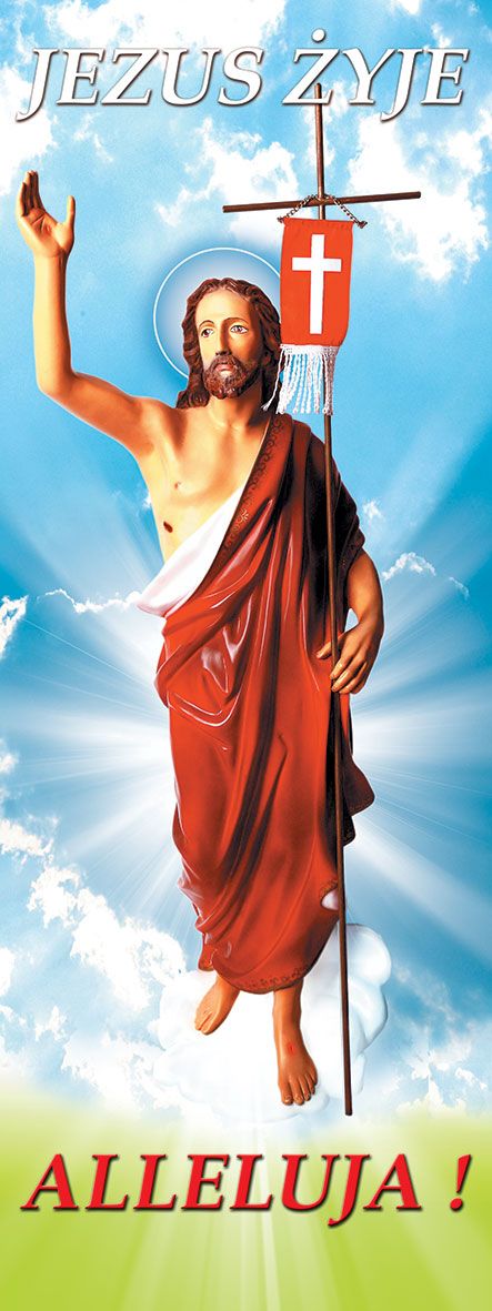 Baner na Wielkanoc "Jezus Żyje - ALLELUJA.." (29) - WIELKANOC - Nowość