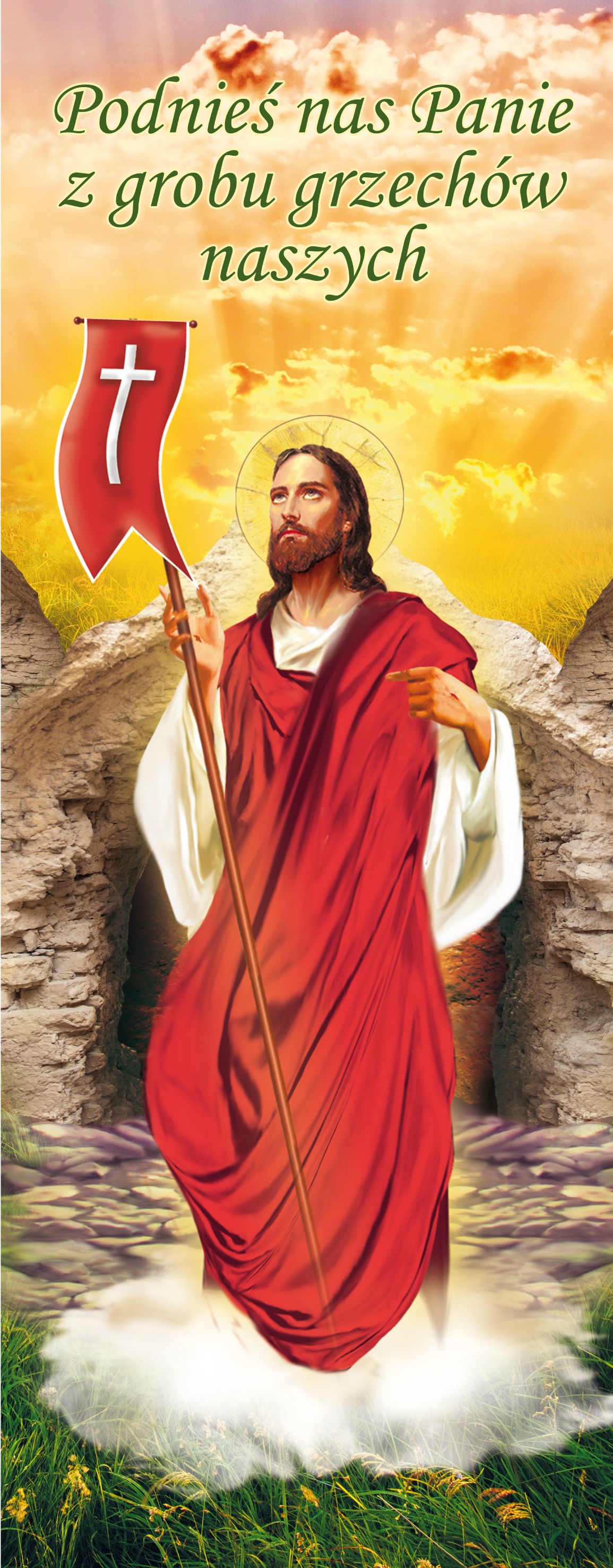 Baner na Wielkanoc "Podnieś nas Panie.." (32) - WIELKANOC - Nowość