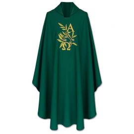 Ornat Alfa Omega+kłosy (kolory liturgiczne) - Ornaty haftowane - zdjęcie 4 - Ornat Alfa Omega+kłosy (kolory liturgiczne)