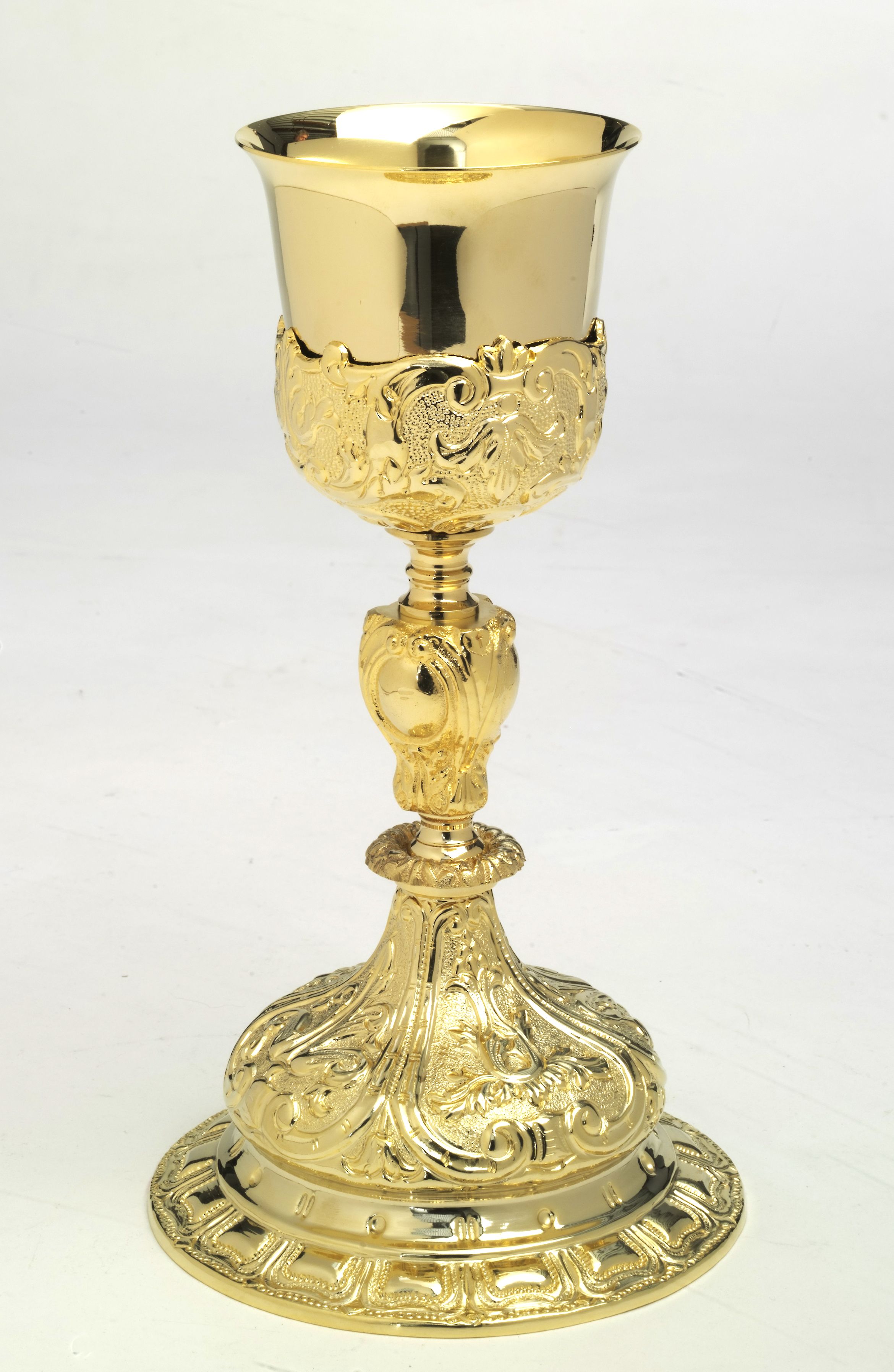 Kielich barokowy, pozłacany - 25 cm - KIELICHY MSZALNE - zdjęcie 3 - Kielich barokowy, pozłacany - 25 cm