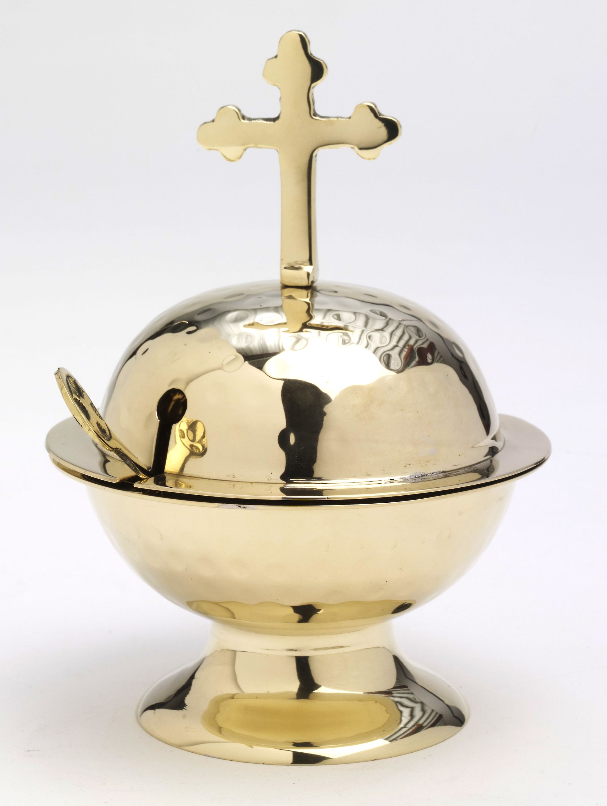 Łódka z krzyżykiem + łyżeczka - 2 modele (mosiądz, nikiel) - TRYBULARZE, ŁÓDKI - Nowość