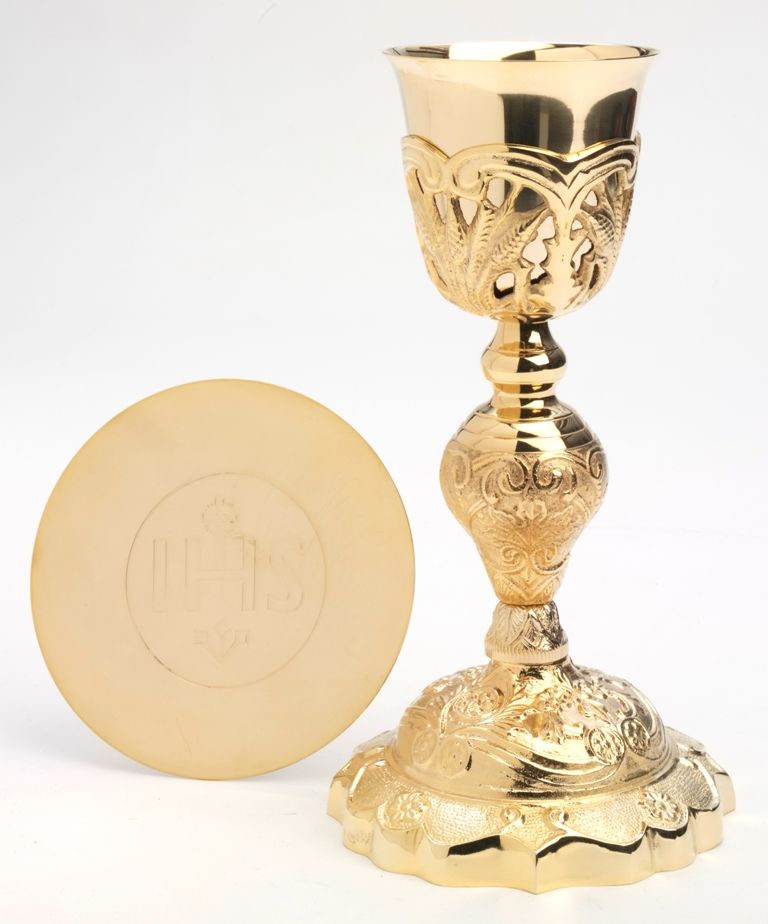 Kielich + patena -26 cm (393) - KIELICHY MSZALNE - Nowość