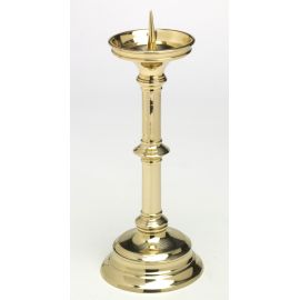 Świecznik ołtarzowy z litego mosiądzu - 32 cm. - ŚWIECZNIKI / LICHTARZE