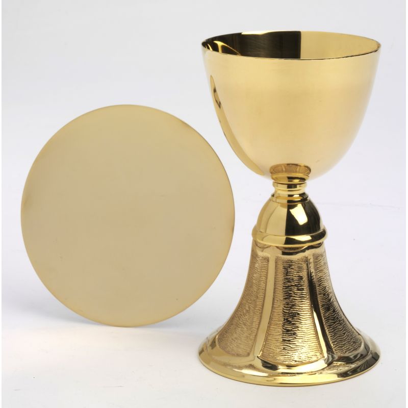 Kielich + patena, pozłacane - 18,5 cm - KIELICHY MSZALNE - Kielich + patena, pozłacane - 18,5 cm