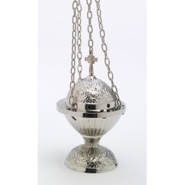 Trybularz mosiężny niklowany wys. 18 cm - TRYBULARZE, ŁÓDKI