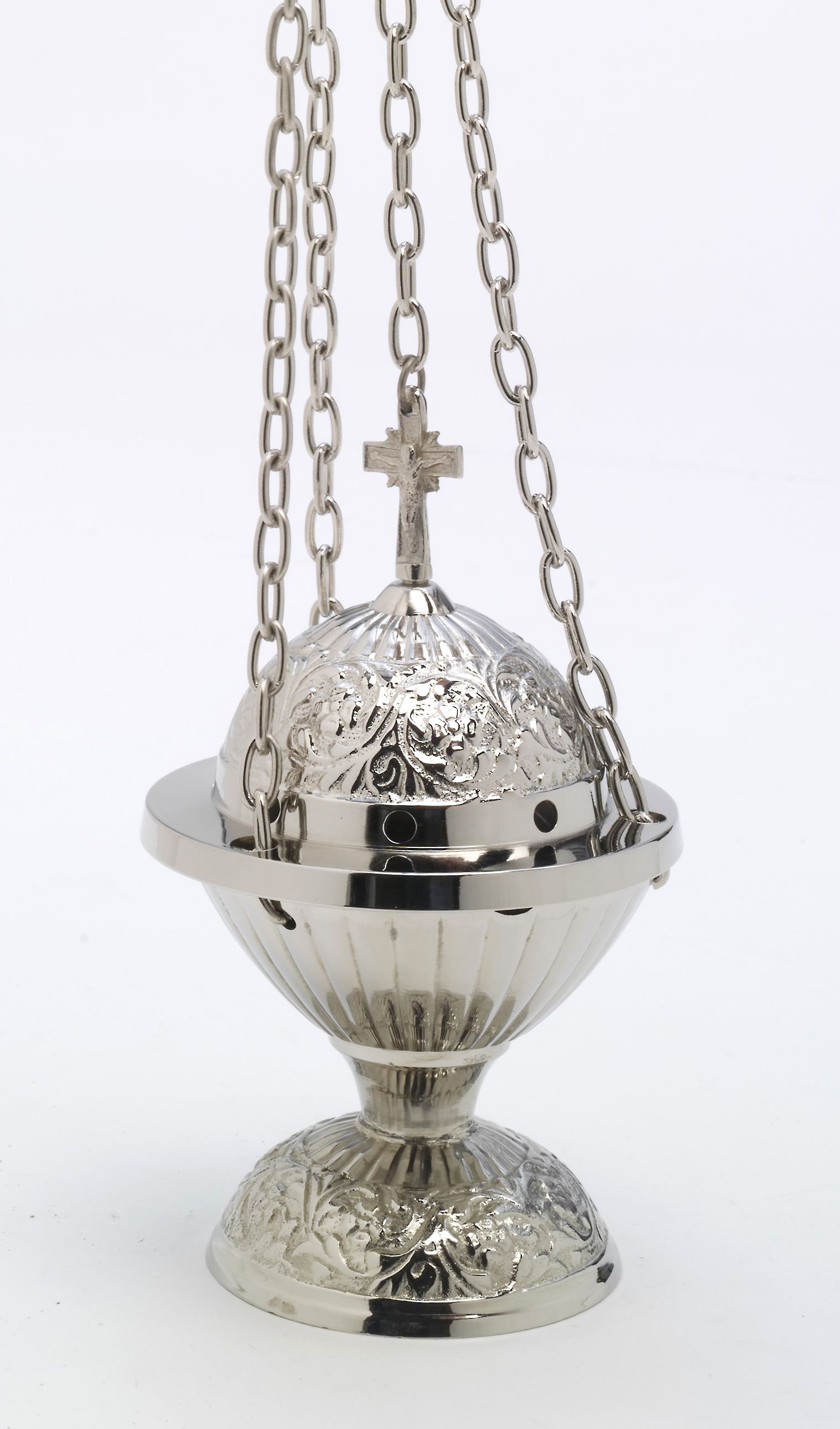 Trybularz mosiężny niklowany wys. 18 cm - TRYBULARZE, ŁÓDKI - Nowość