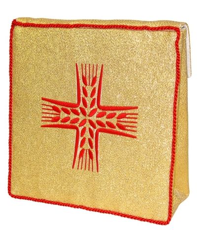 Bursa Haftowana Krzyż, kłosy  (016) - BURSY, ZESTAWY DO CHORYCH - Nowość