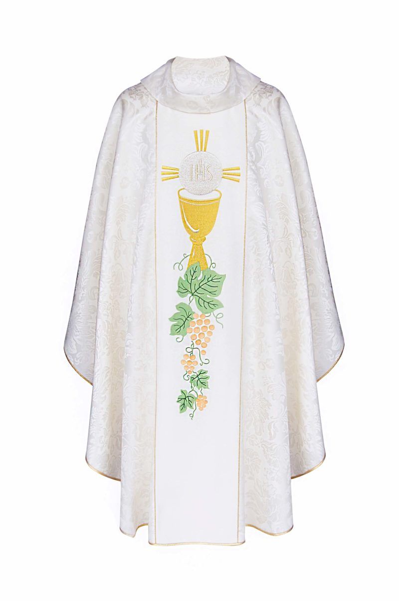 Ornat haftowany komunijny (11) - Ornaty haftowane - Ornat haftowany komunijny (11)