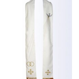 Stuła ślubna haftowana (3) - EUCHARYSTYCZNE