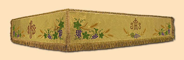 Baldachim złoty 140x170 z usztywnieniem (4) - BALDACHIMY - zdjęcie 2 - Baldachim złoty 140x170 z usztywnieniem