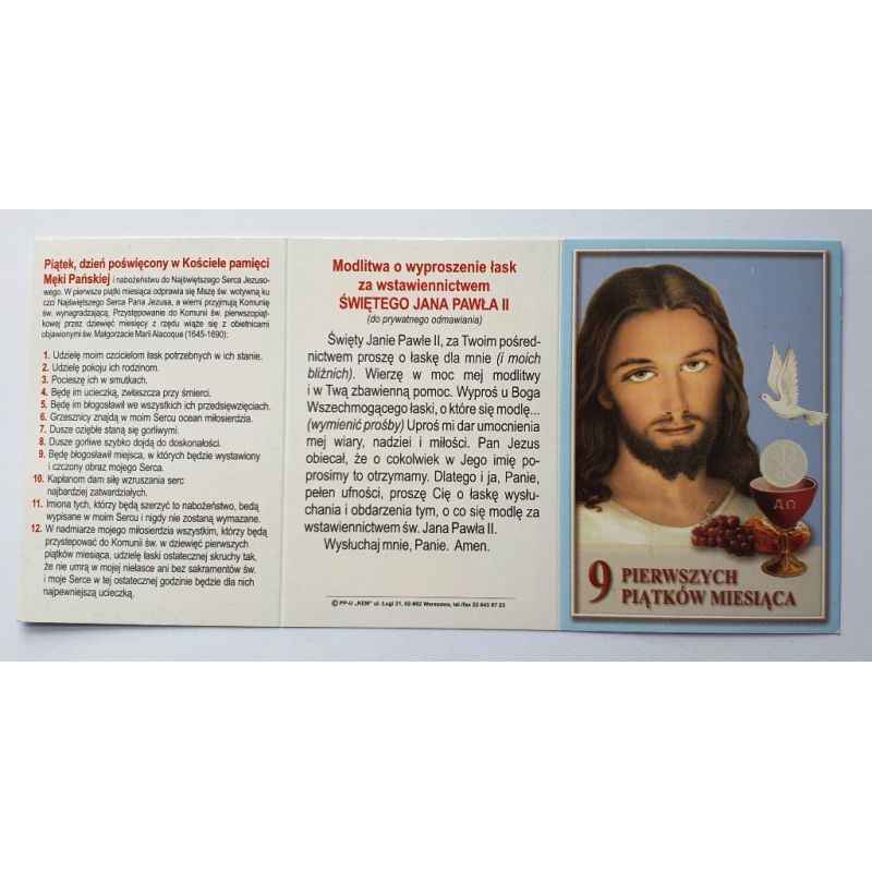 9 pierwszych piątków miesiąca - obrazek składany - Służba ołtarza - 9 pierwszych piątków miesiąca - obrazek składany