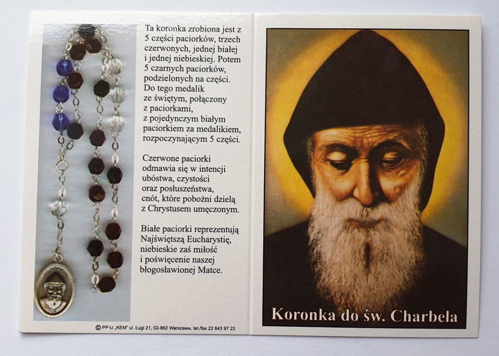 Obrazek - Koronka do św. Charbela - MODLITEWNIKI - Obrazek - Koronka do św. Charbela