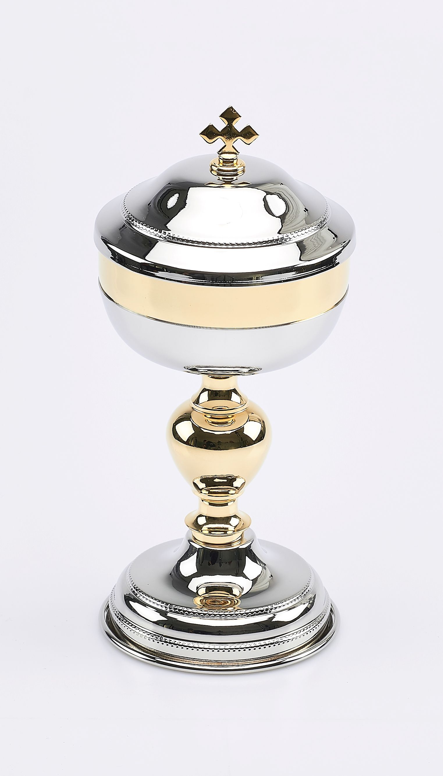 Puszka na komunikanty Maltańska, złocona - 19 cm (2) - PUSZKI MSZALNE - Nowość