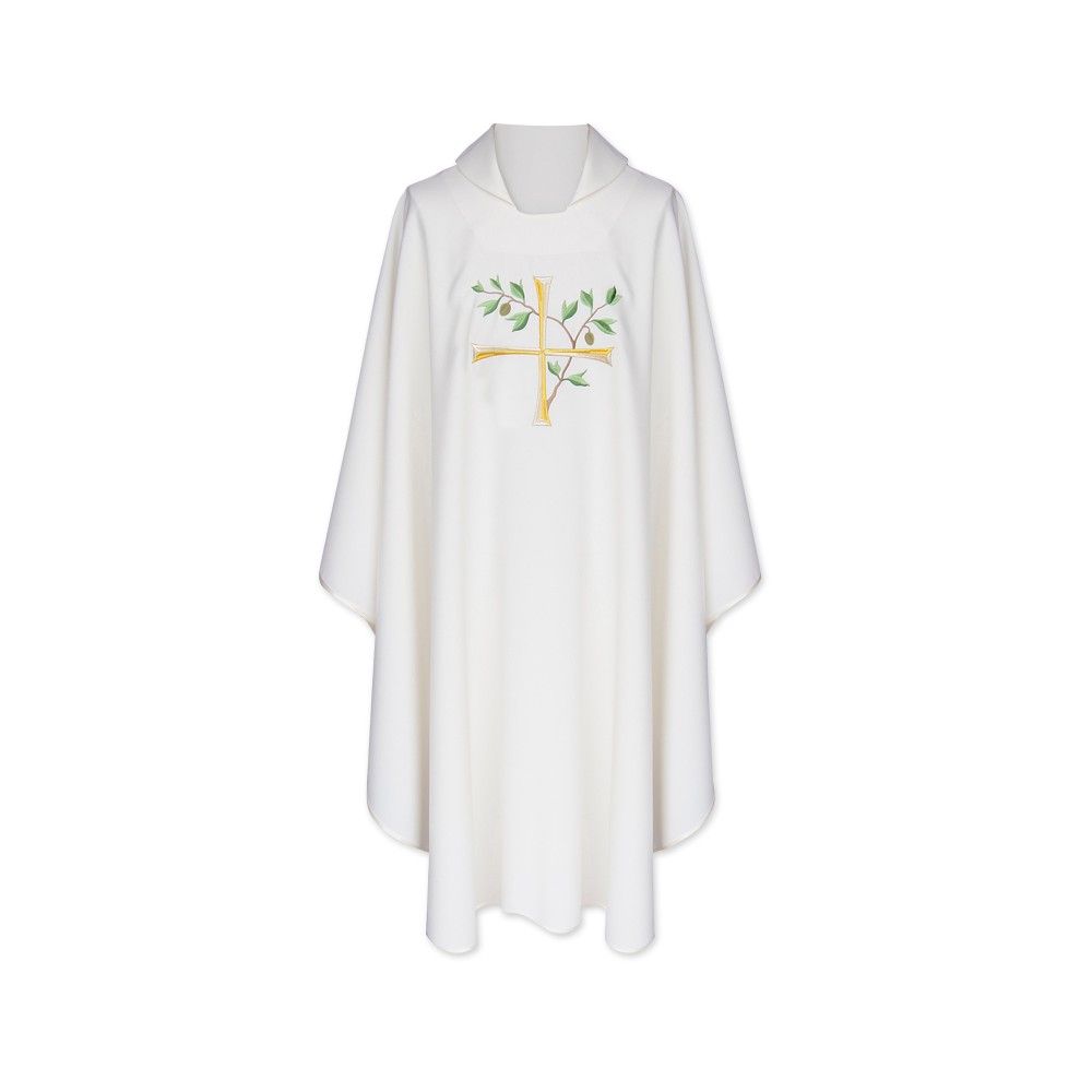 Ornat gotycki Krzyż, kłosy- kolory liturgiczne (2) - Ornaty haftowane - Nowość