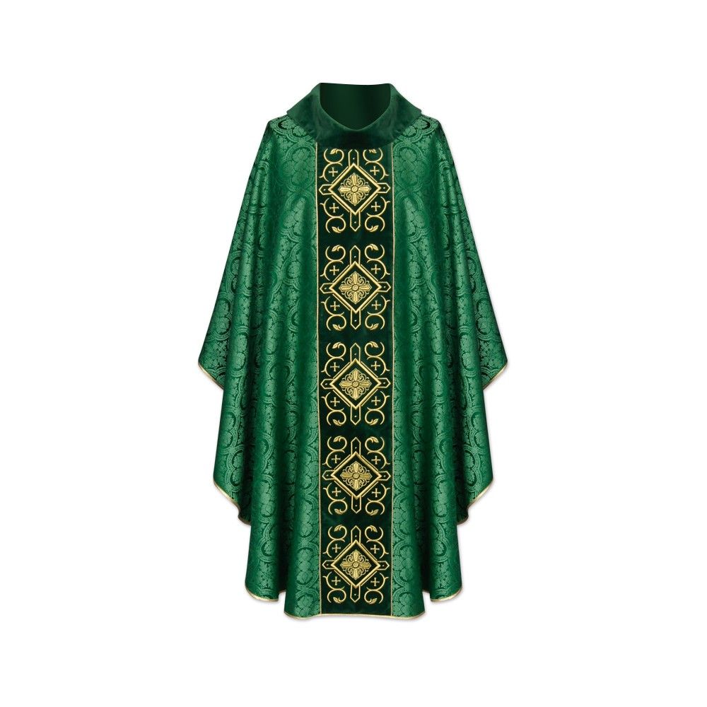 Ornat gotycki krzyż haftowany- kolory liturgiczne (5) - Ornaty haftowane - zdjęcie 2 - Ornat gotycki (5)