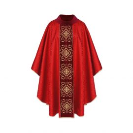 Ornat gotycki krzyż haftowany- kolory liturgiczne (5) - Ornaty haftowane - zdjęcie 3 - Ornat gotycki (5)