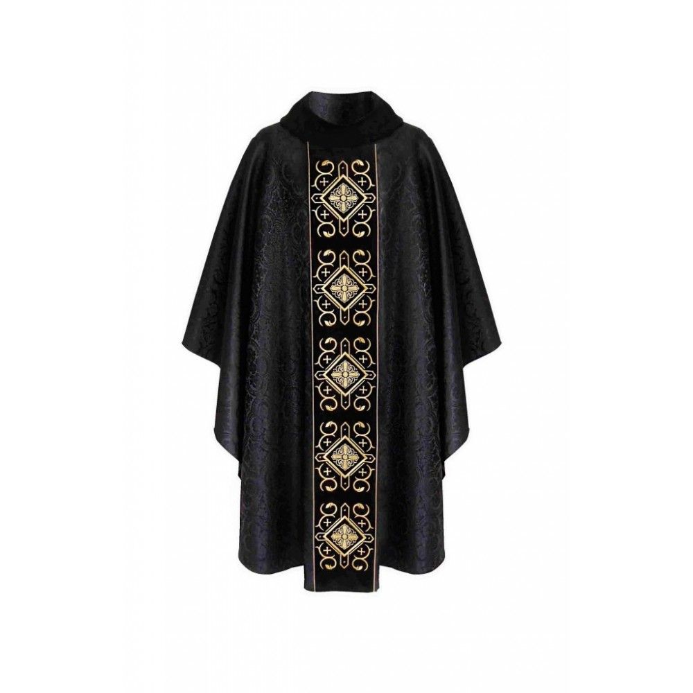 Ornat gotycki krzyż haftowany- kolory liturgiczne (5) - Ornaty haftowane - zdjęcie 4 - Ornat gotycki (5)