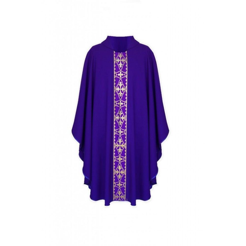 Ornat gotycki - krzyż - kolory liturgiczne (4) - Ornaty haftowane - zdjęcie 2 - Ornat gotycki IHS (4)