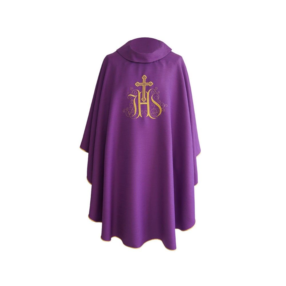 Ornat gotycki IHS- kolory liturgiczne (6) - Ornaty haftowane - zdjęcie 3 - Ornat gotycki IHS- kolory liturgiczne (6)