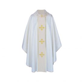 Ornat gotycki krzyż- kolory liturgiczne (8) - Ornaty haftowane - zdjęcie 3 - Ornat gotycki krzyż- kolory liturgiczne (8)