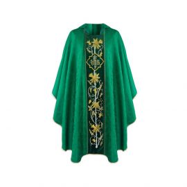 Ornat gotycki IHS żorżeta - kolory liturgiczne (21) - Ornaty haftowane - zdjęcie 2 - Ornat gotycki IHS żorżeta - kolory liturgiczne (20)