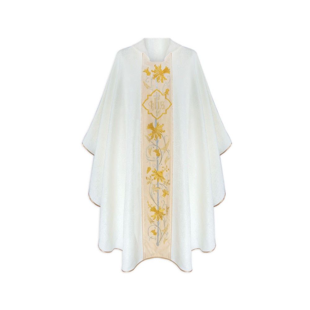 Ornat gotycki IHS żorżeta - kolory liturgiczne (21) - Ornaty haftowane - zdjęcie 4 - Ornat gotycki IHS żorżeta - kolory liturgiczne (20)