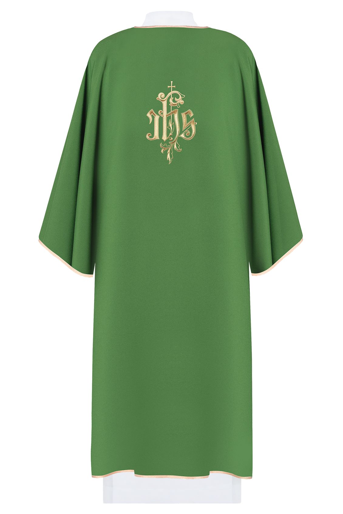 Dalmatyka haftowana IHS - zielona (6) - DALMATYKI - zdjęcie 2 - Dalmatyka haftowana IHS - zielona