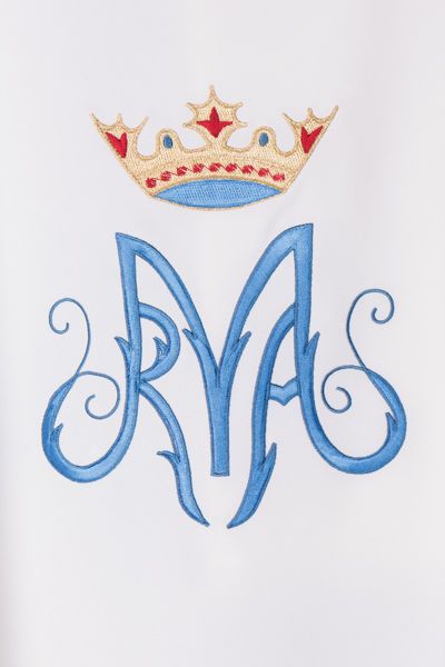 Dalmatyka haftowana Maryjna - ecru (13) - DALMATYKI - zdjęcie 2 - Dalmatyka haftowana Maryjna - ecru (12)