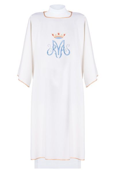 Dalmatyka haftowana Maryjna - ecru (13) - DALMATYKI - Nowość