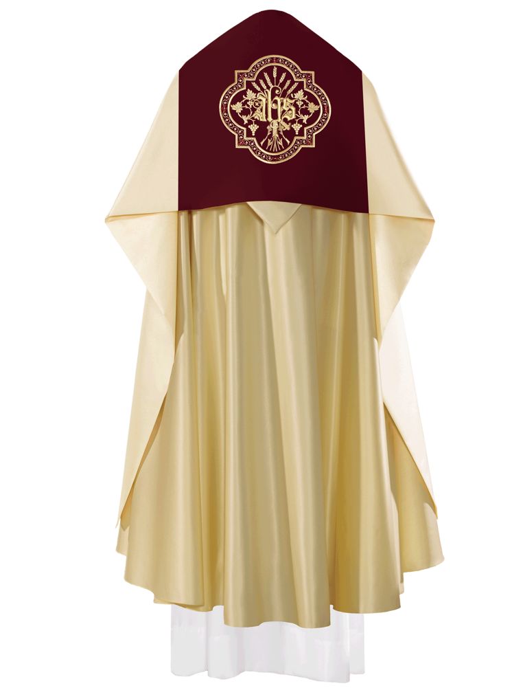 Welon liturgiczny IHS haftowany, aksamit (18) - WELONY - zdjęcie 2 - Welon liturgiczny IHS haftowany, aksamit (18)