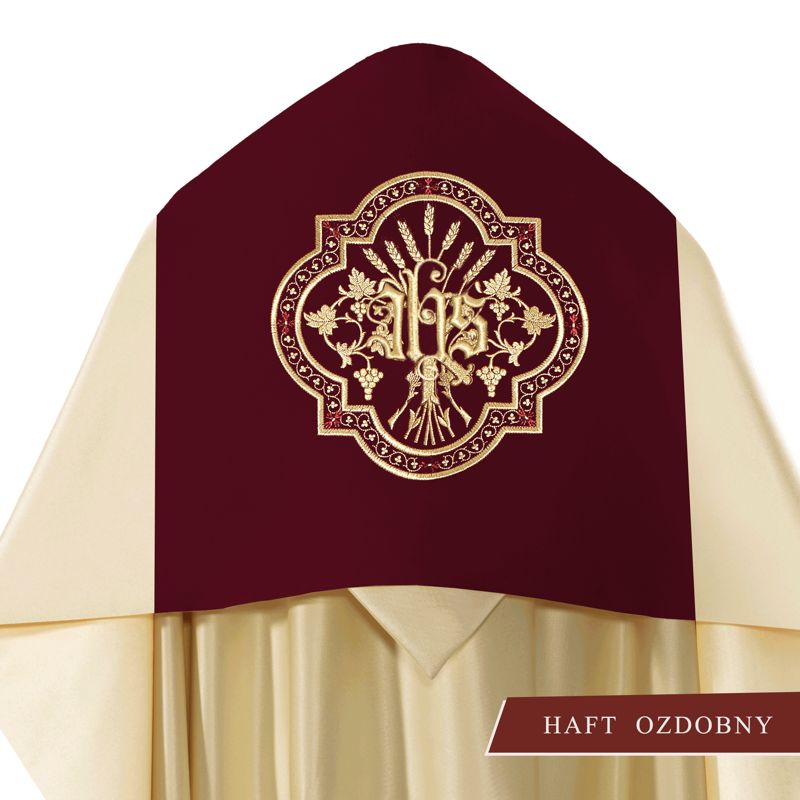 Welon liturgiczny IHS haftowany, aksamit (18) - WELONY - Nowość