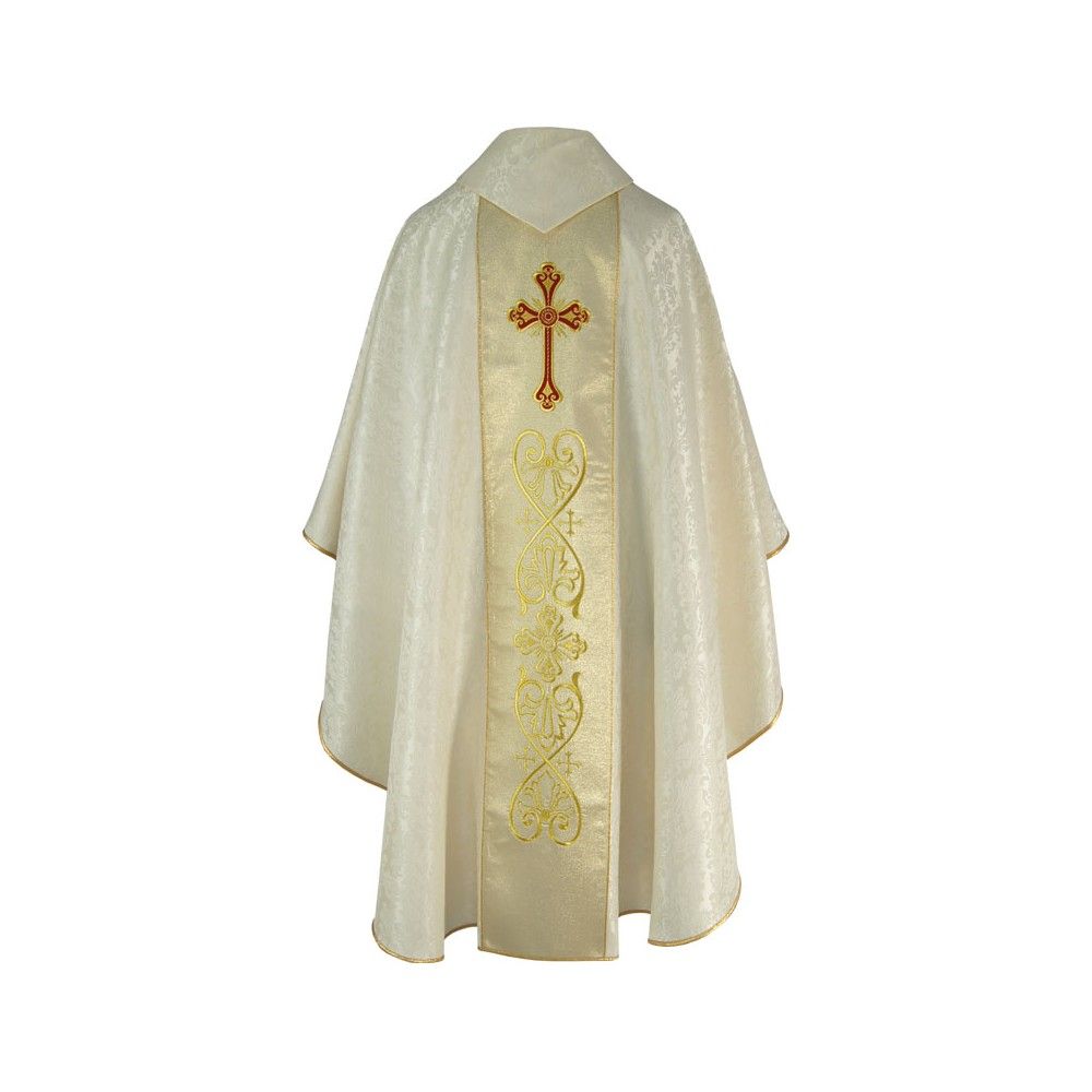 Ornat gotycki haftowany - Święty Jan Paweł II - Ornaty z wizerunkiem świętych - zdjęcie 4 - Ornat gotycki haftowany - Święty Jan Paweł II