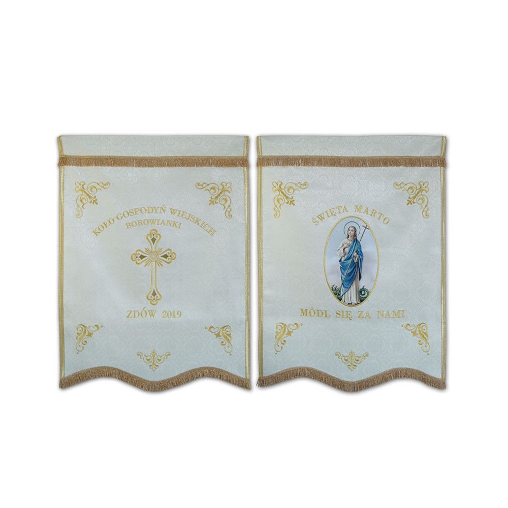 Chorągiew drukowano-haftowana Święta Marta - CHORĄGWIE, SZTANDARY - Nowość