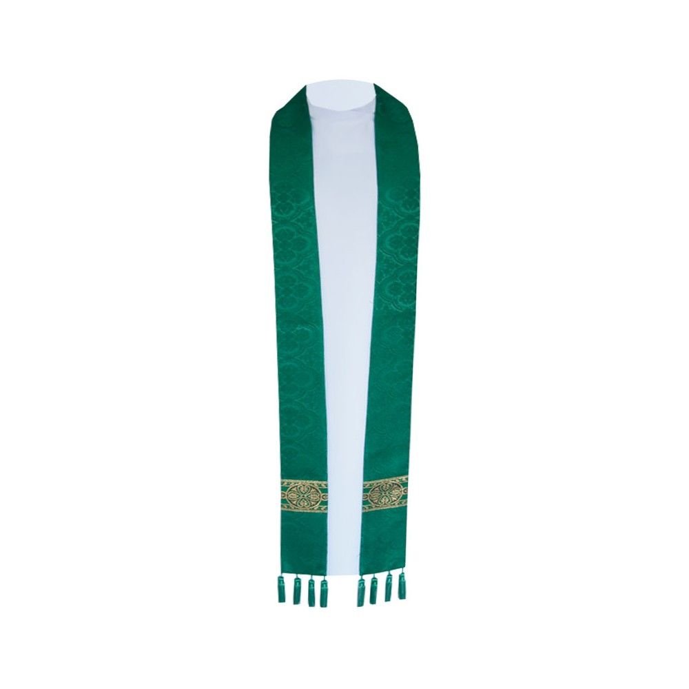 Stuła kapłańska z chwostami, żakard (kolory liturgiczne) - KONCELEBRA - zdjęcie 4 - Stuła kapłańska z chwostami, żakard (kolory liturgiczne)